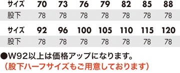 サイズ表