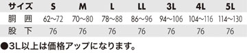 サイズ表